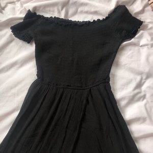 Black off the shoulder hollister maxi dress